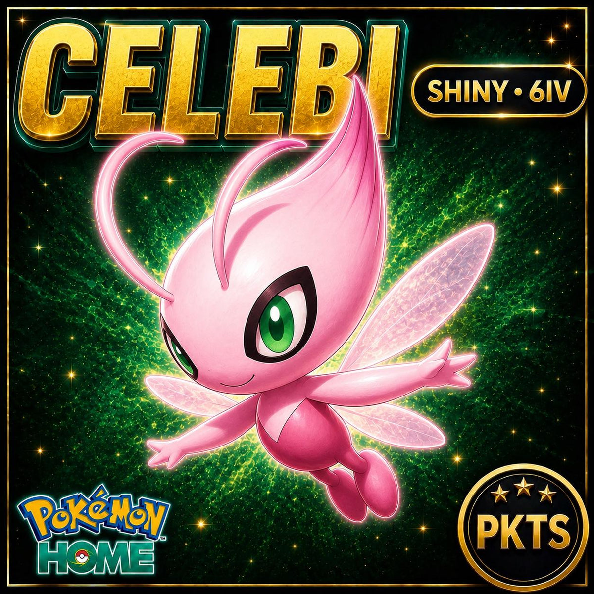 Pokemon HOME Shiny Crystal CELEBI Gen 2 Event Pokémon Home Trade Scarlet Violet, Sword Shield