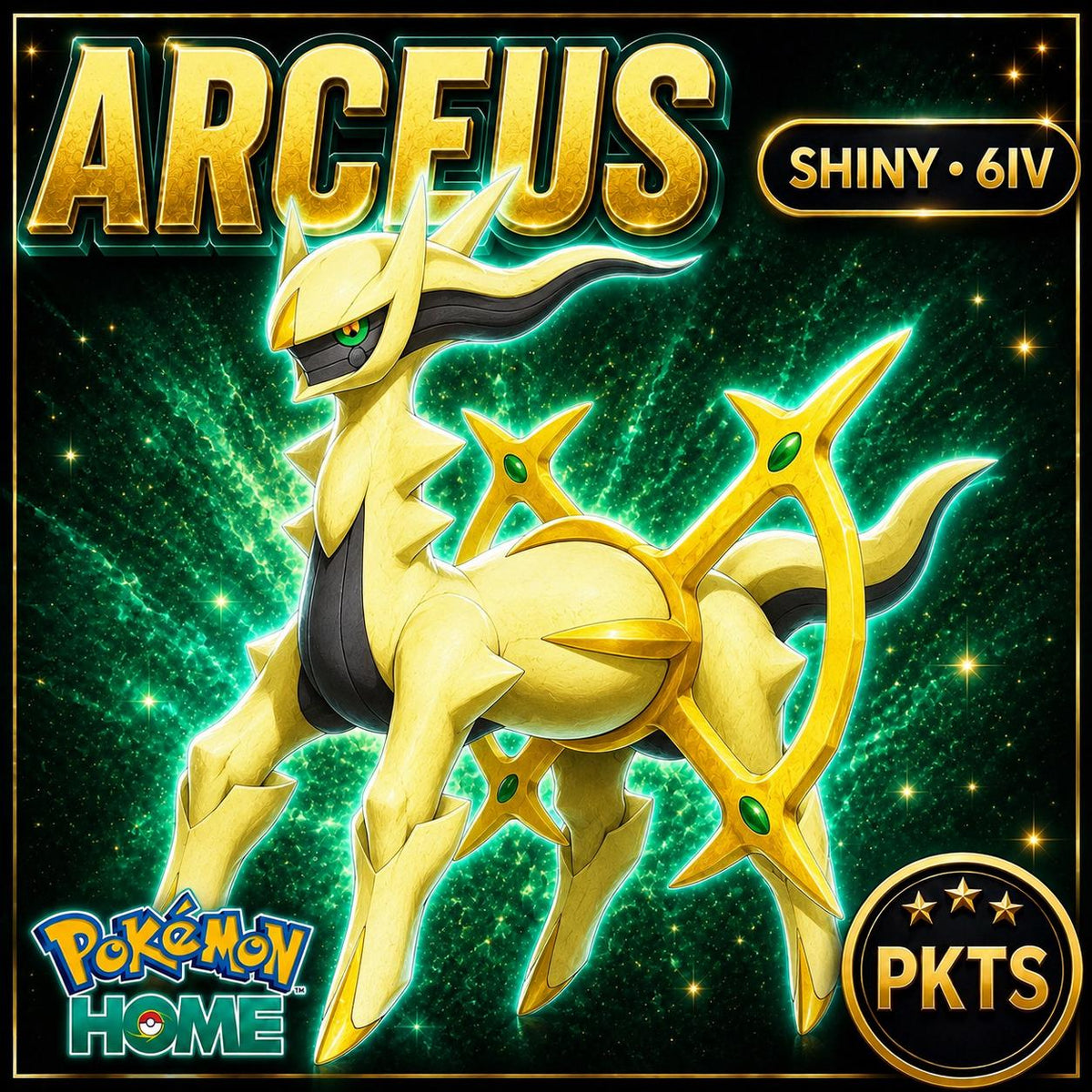 Shiny ARCEUS Pokémon HOME 6IV Competitive Battle Ready