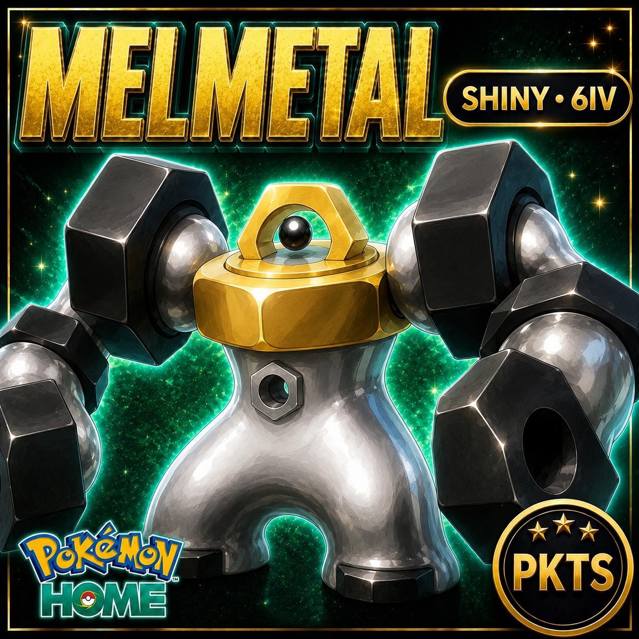 Shiny Melmetal Pokémon HOME 6IV Competitive Battle Ready