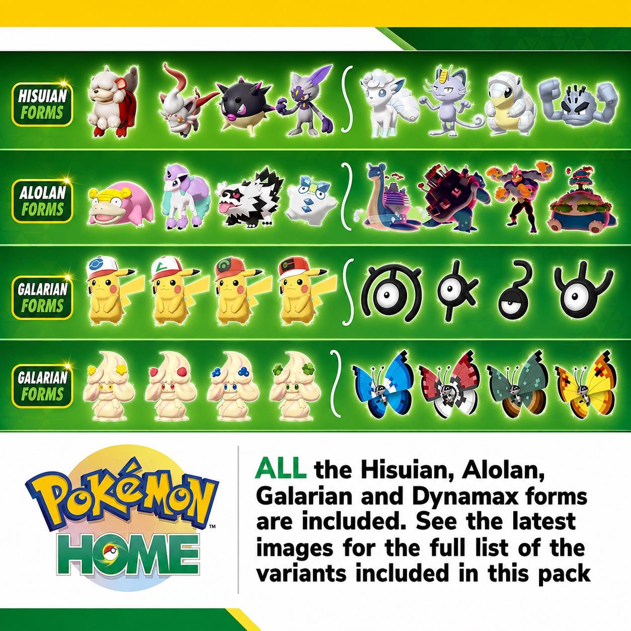 Complete Living Dex 3000+ Pokemon HOME, All Switch Games, All Forms, Legendaries & Mythicals
