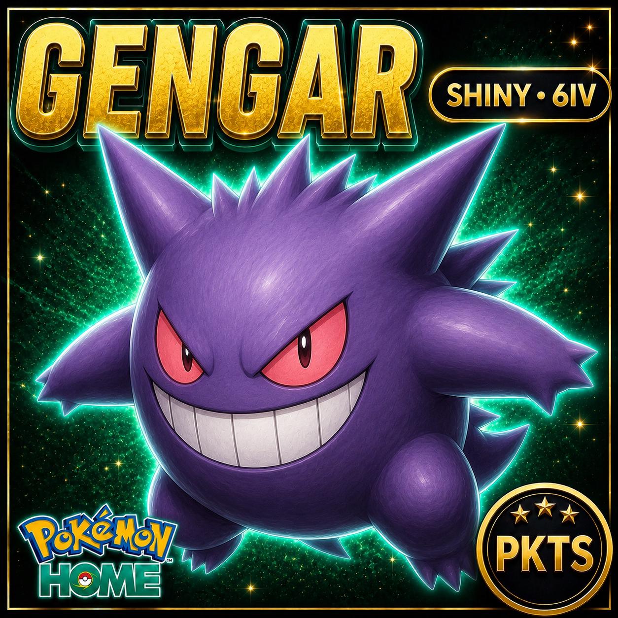 Shiny Gengar Pokémon HOME 6IV Competitive Battle Ready