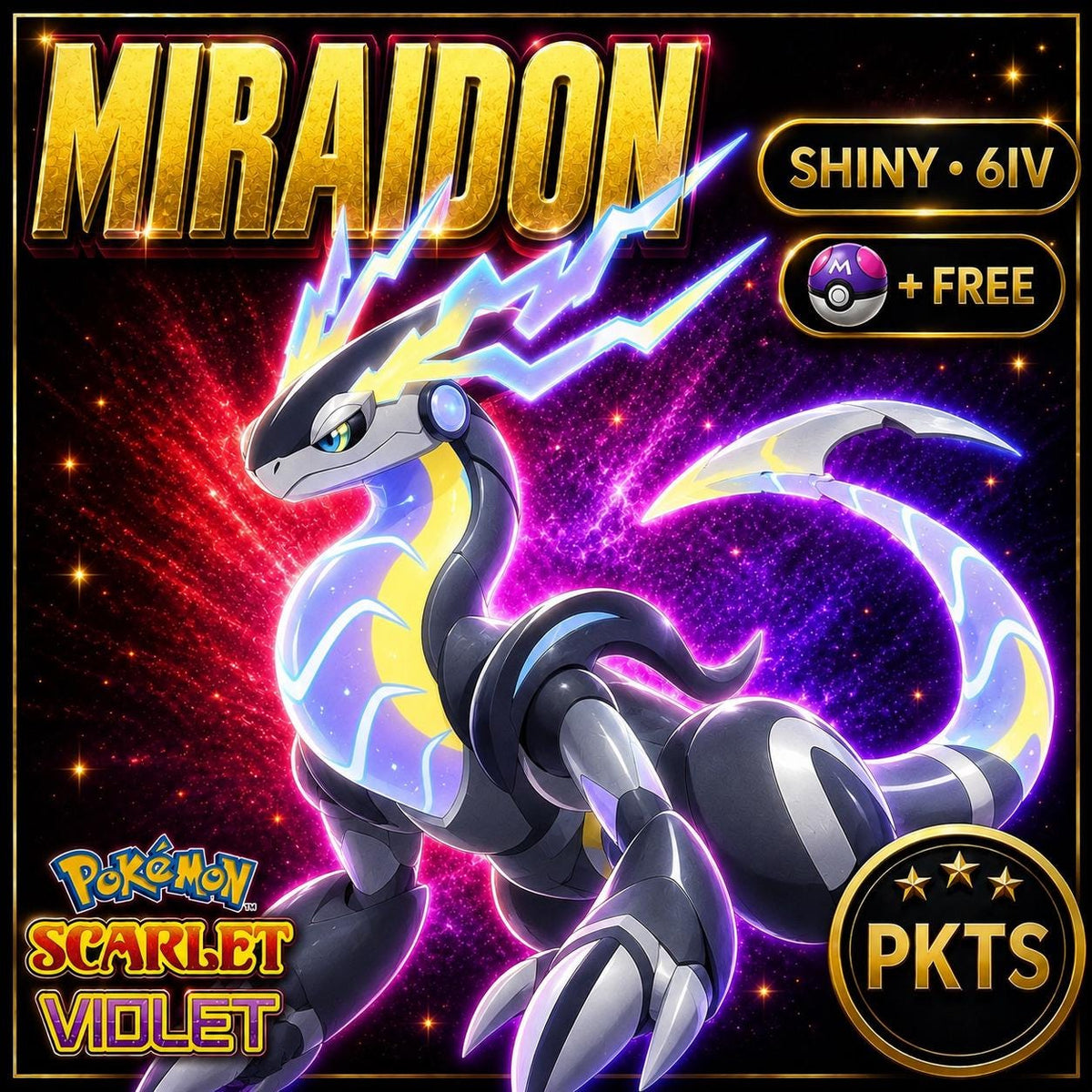 Shiny 6IV Miraidon GameStop Event Pokémon Scarlet Violet Competitive Battle Ready