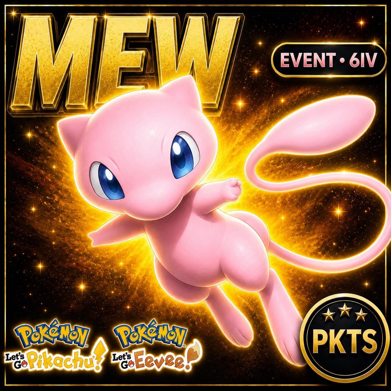 Mew Lets Go Pikachu Eevee 6IV Competitive Battle Ready