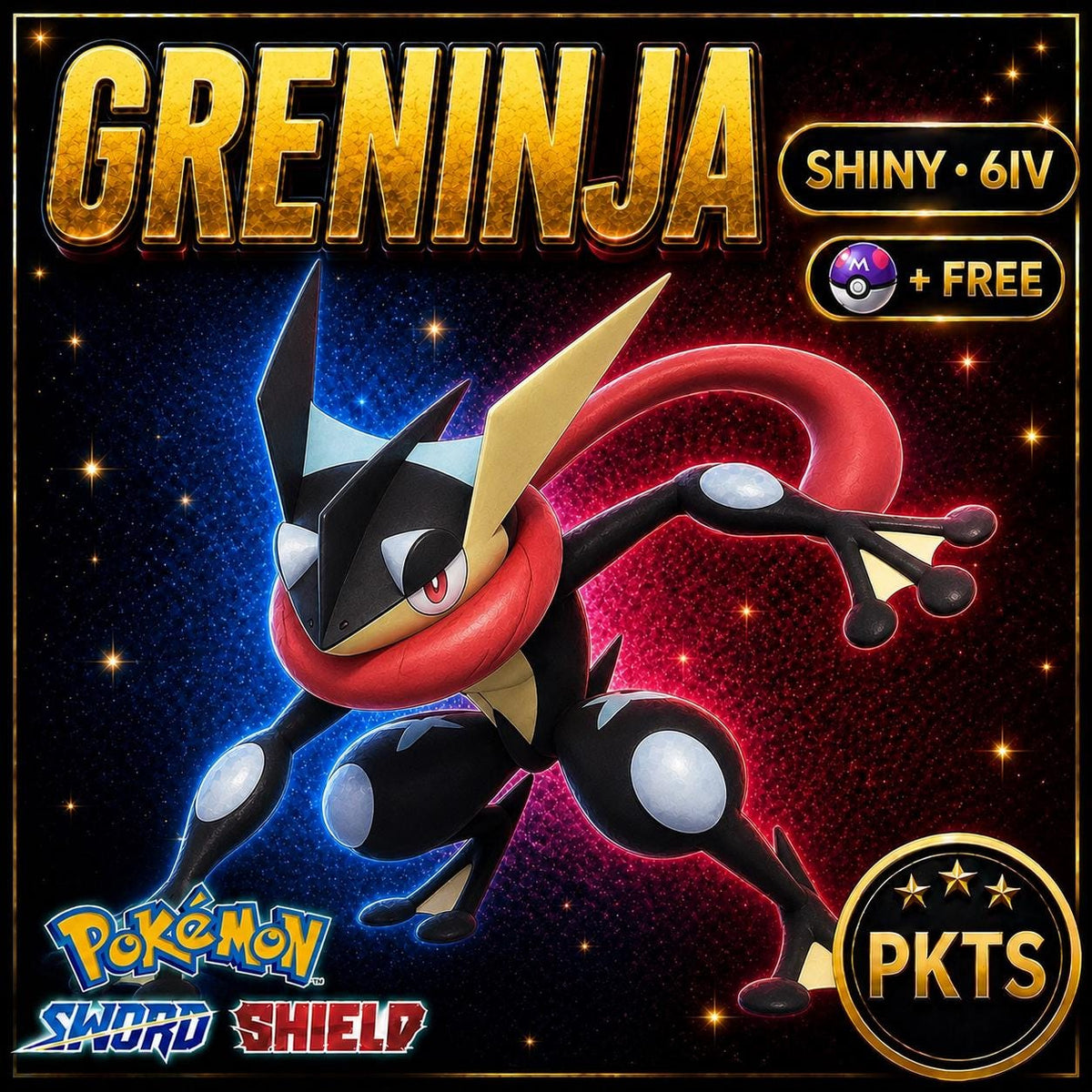 Shiny Greninja Pokemon Sword Shield 6IV Competitive Battle Ready