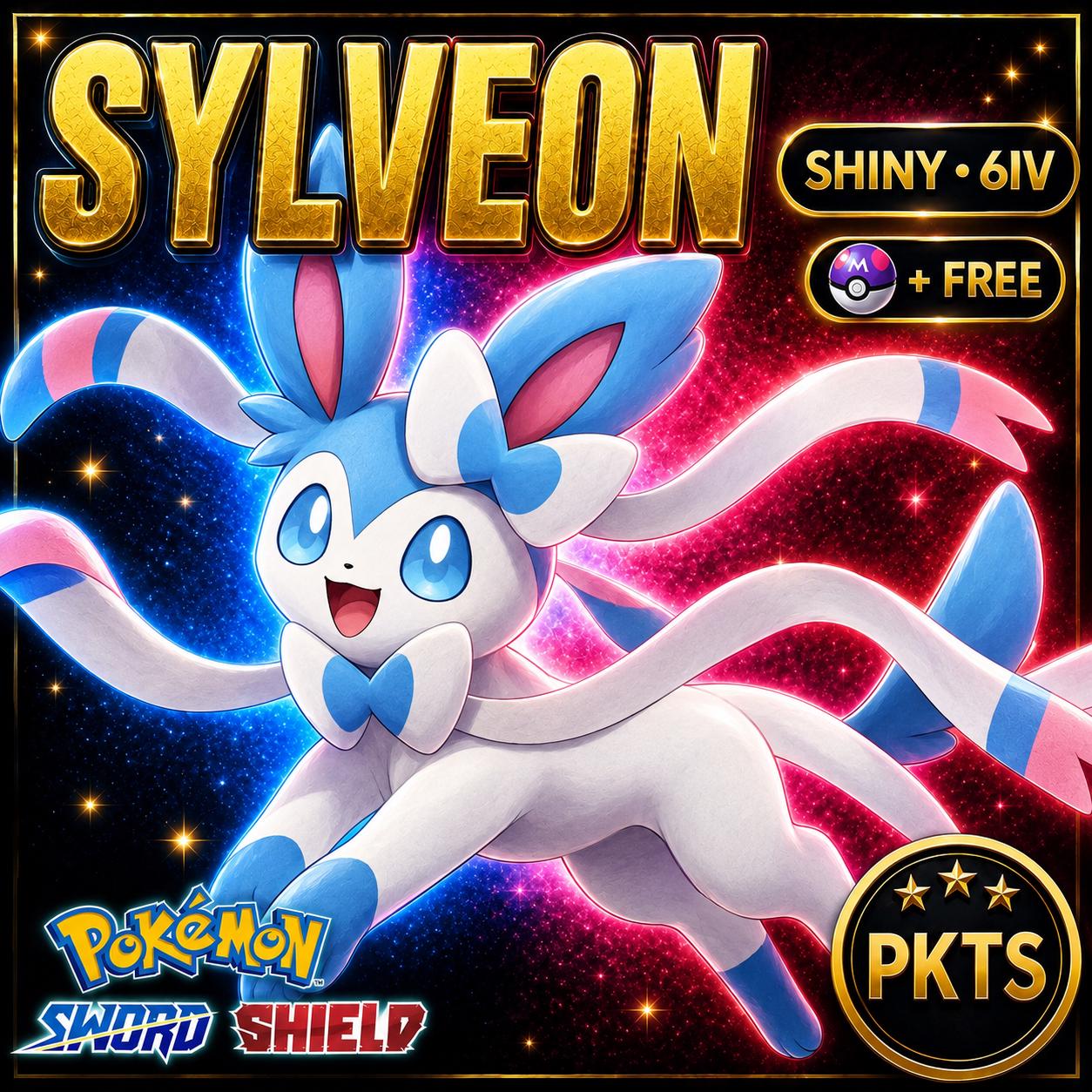 Shiny Sylveon Pokemon Sword Shield 6IV Competitive Battle Ready