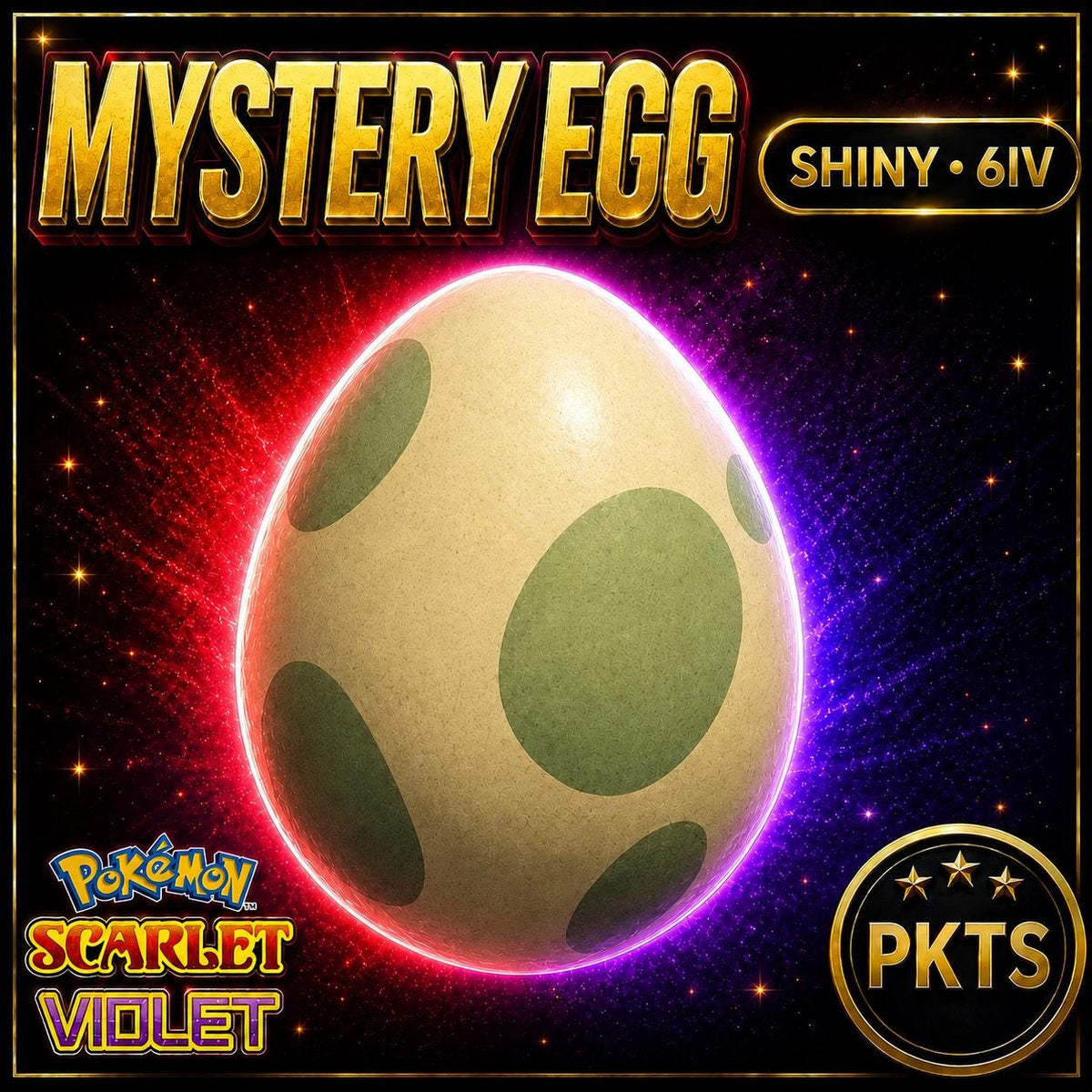 Shiny Mystery Egg Pokémon Scarlet Violet 6IV Competitive Battle Ready