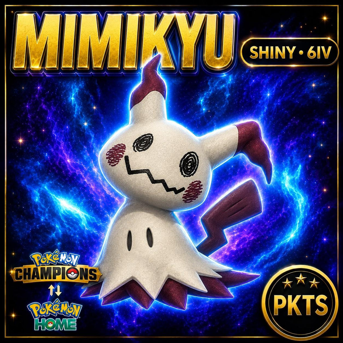 Shiny Mimikyu Pokémon Champions 6IV Competitive Battle Ready