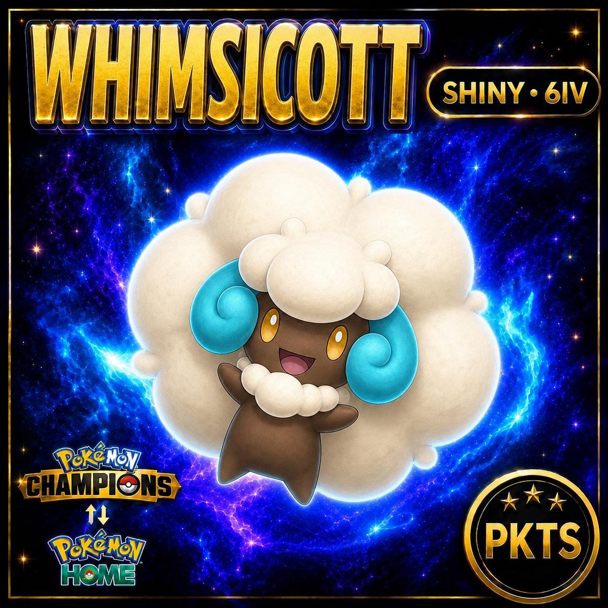 Shiny Whimsicott Pokémon Champions 6IV Competitive Battle Ready