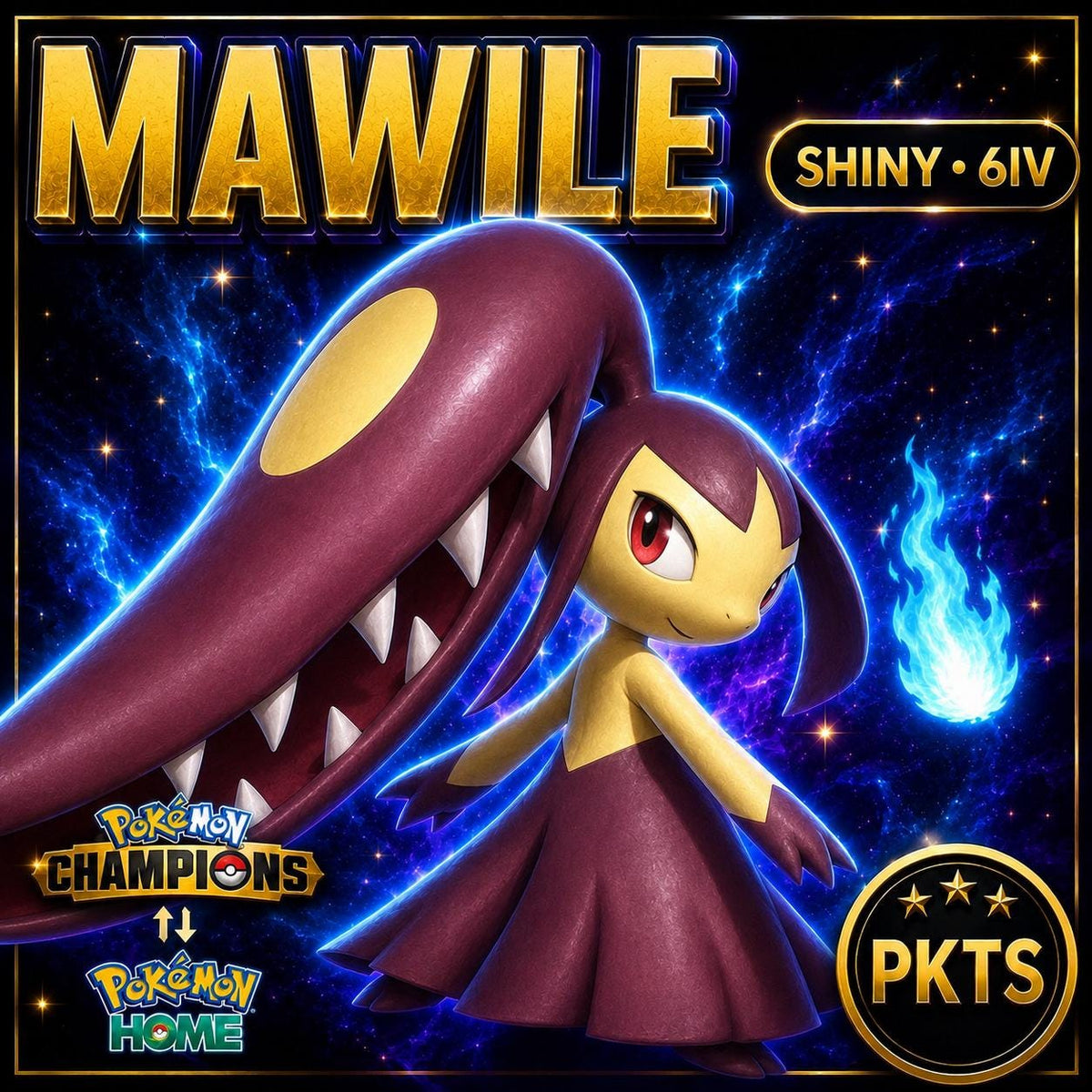 Shiny Mawile Pokémon Champions 6IV Competitive Battle Ready