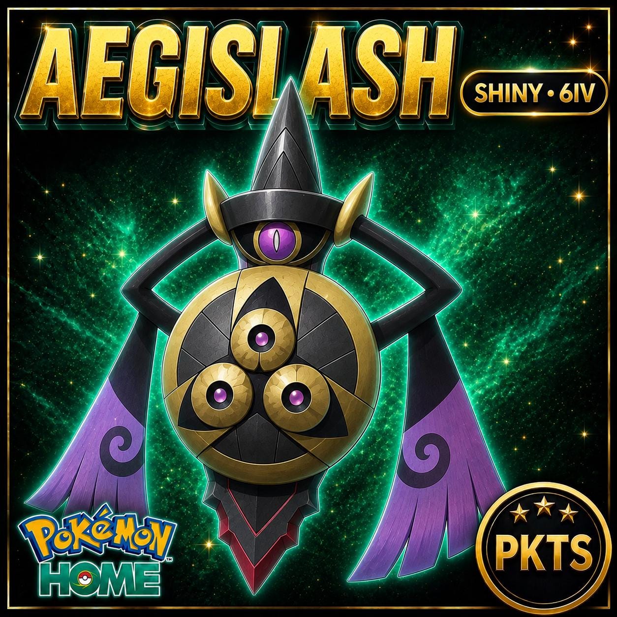 Shiny AEGISLASH Pokémon HOME 6IV Competitive Battle Ready