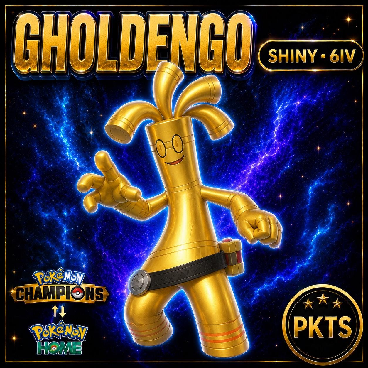Shiny Gholdengo Pokémon Champions 6IV Competitive Battle Ready