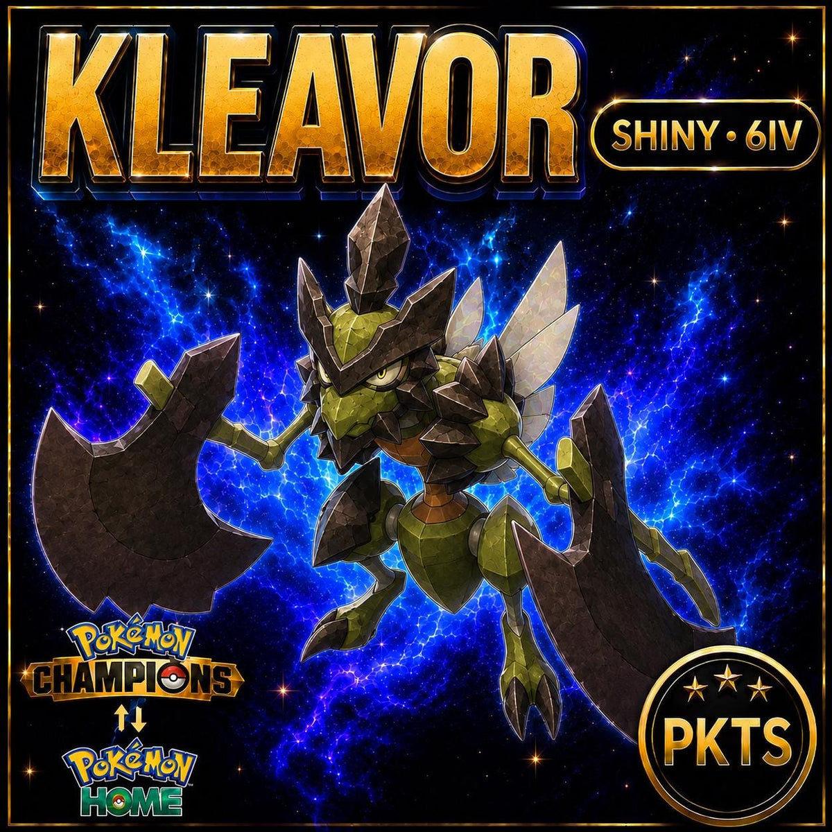 Shiny Kleavor Pokémon Champions 6IV Competitive Battle Ready