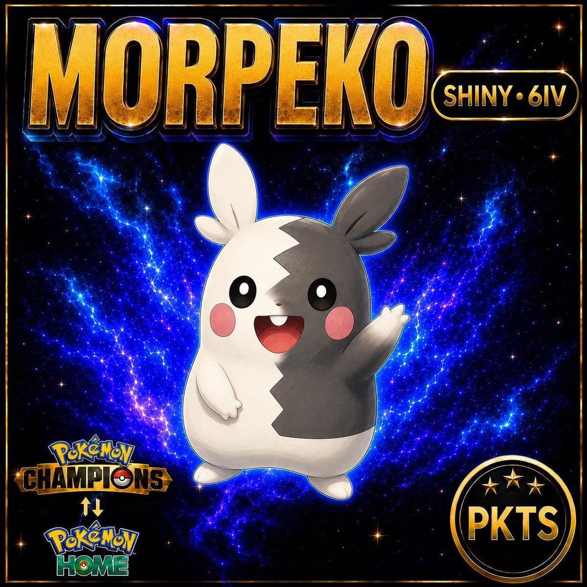 Shiny Morpeko Pokémon Champions 6IV Competitive Battle Ready