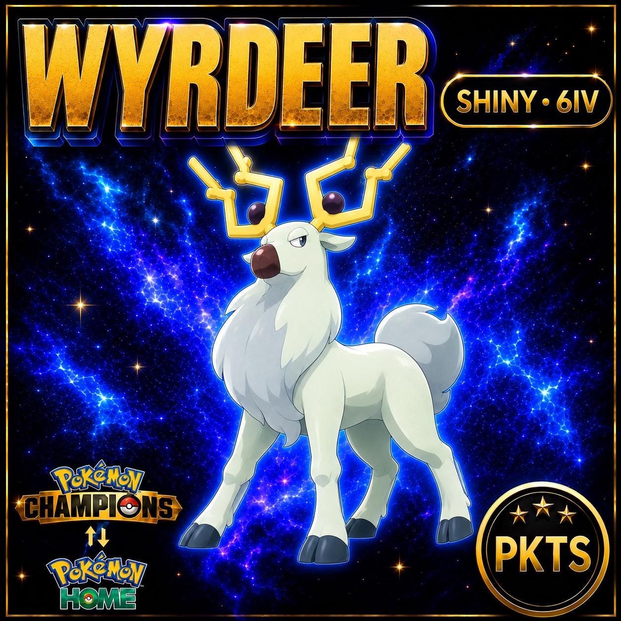 Shiny Wyrdeer Pokémon Champions 6IV Competitive Battle Ready