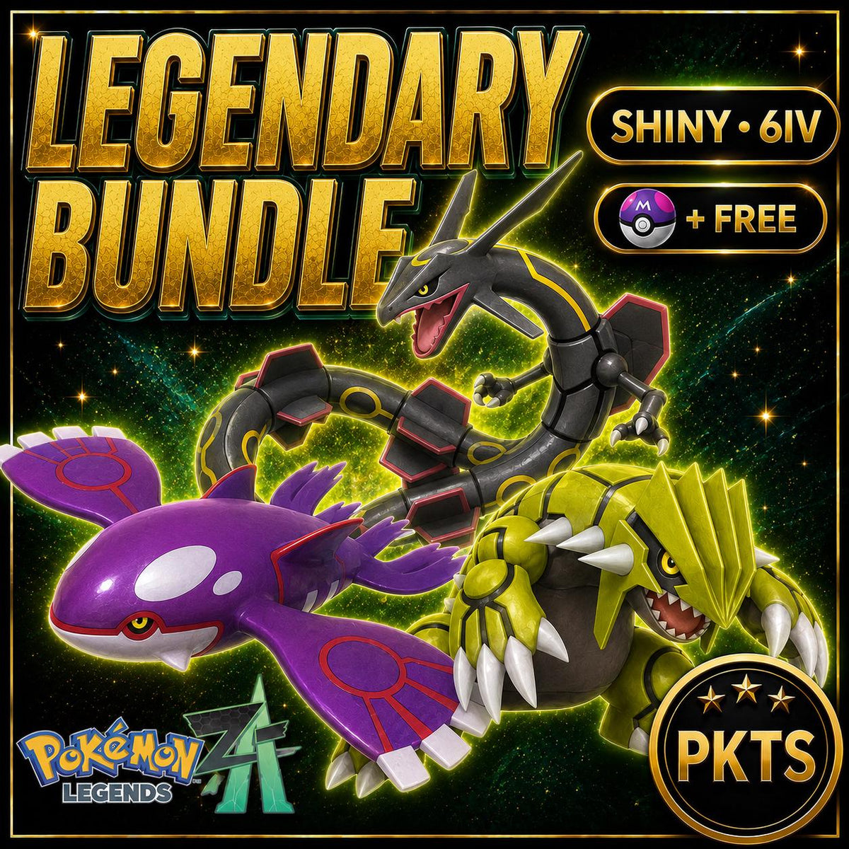 Pokemon ZA Shiny Legendary Trio Hoenn Pack Shiny 6IV Pokémon Legends ZA 6IV Competitive Battle