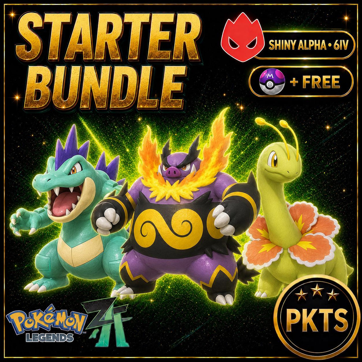 Pokemon Za Final STARTER Pack Legends ZA Shiny 6IV Pokémon Legends ZA 6IV Competitive Battle