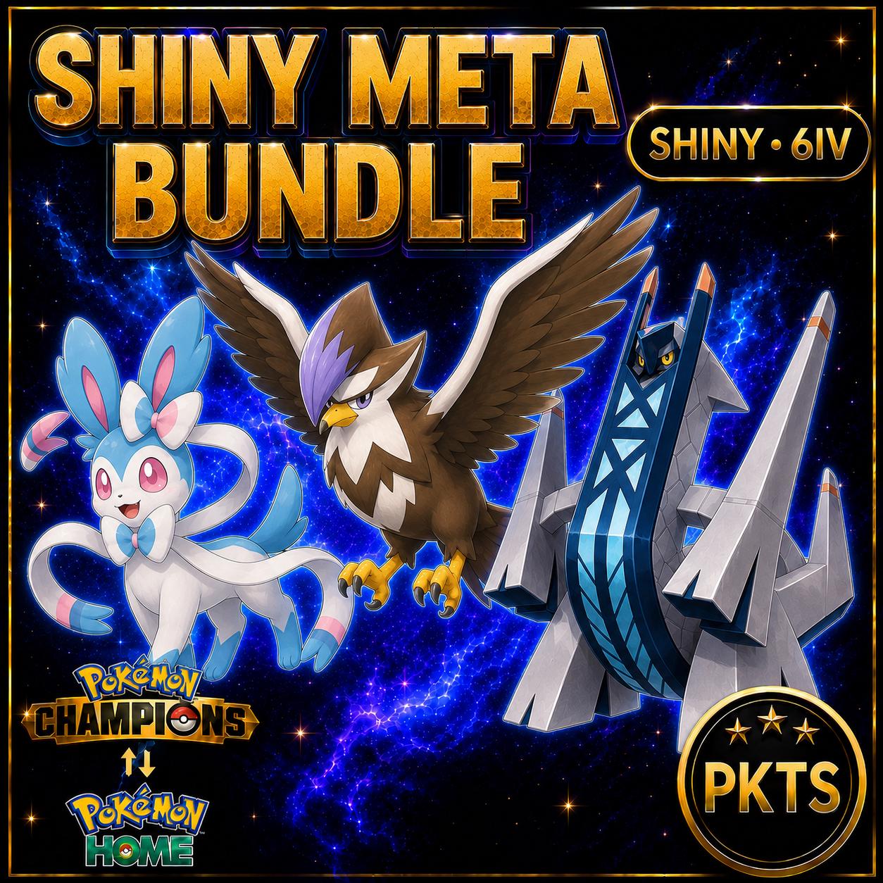 Shiny Sylveon Staraptor Archaludon Pokémon Champions Bundle 6IV Competitive Battle Ready