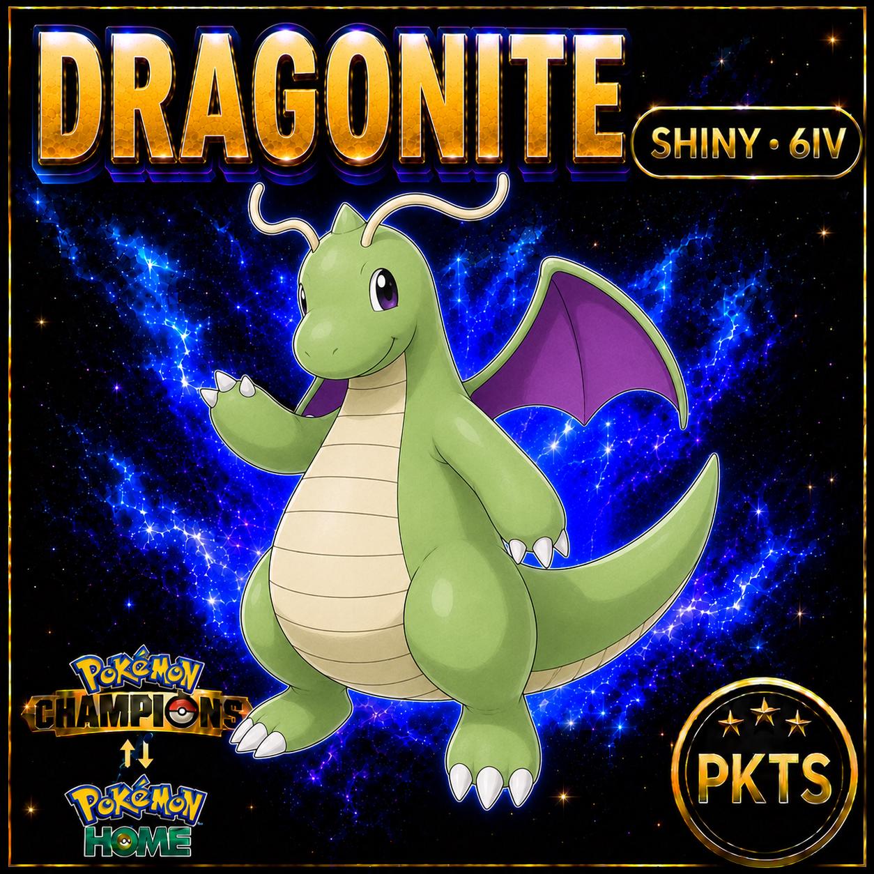 Shiny Dragonite Pokémon Champions 6IV Competitive Battle Ready