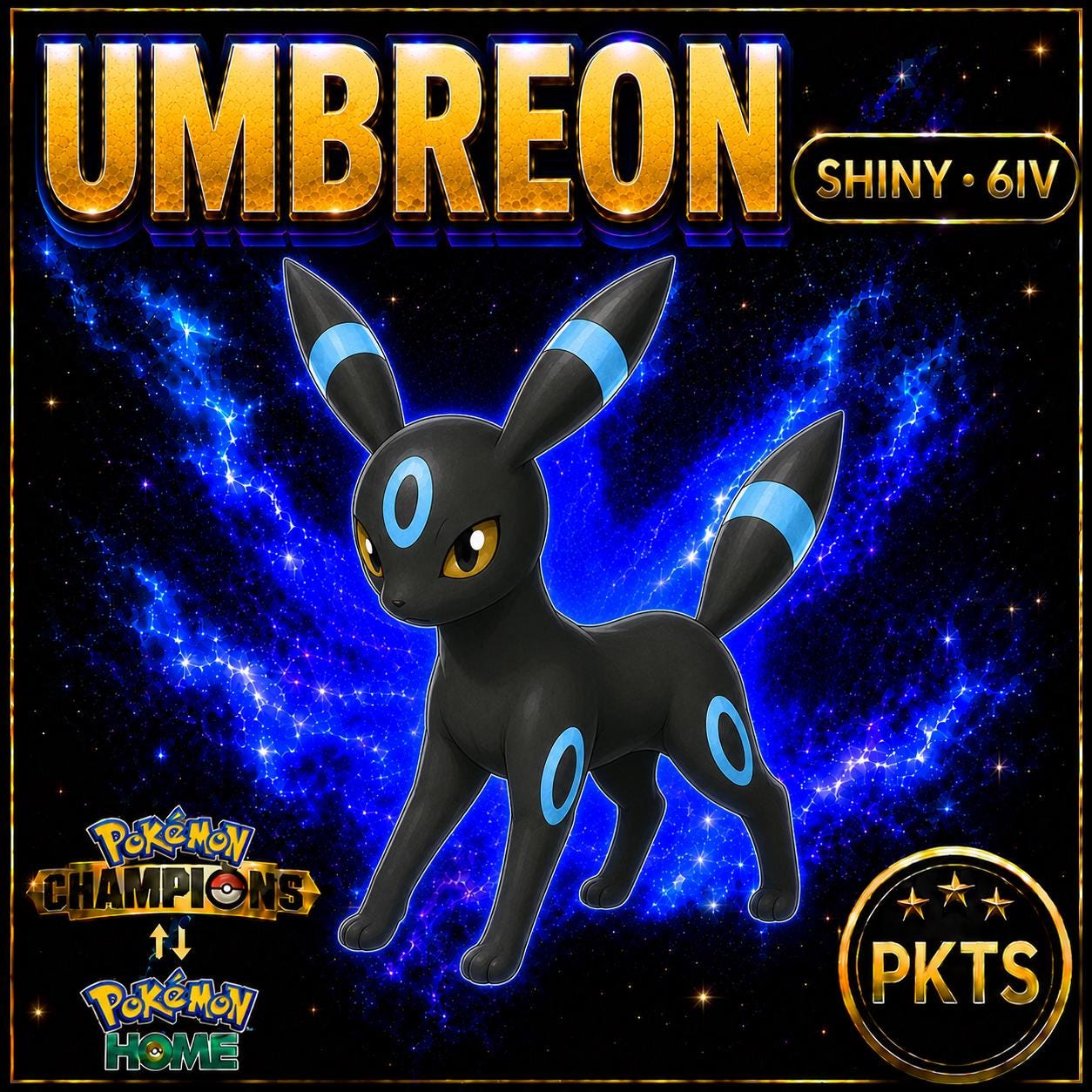 Shiny Umbreon Pokémon Champions 6IV Competitive Battle Ready