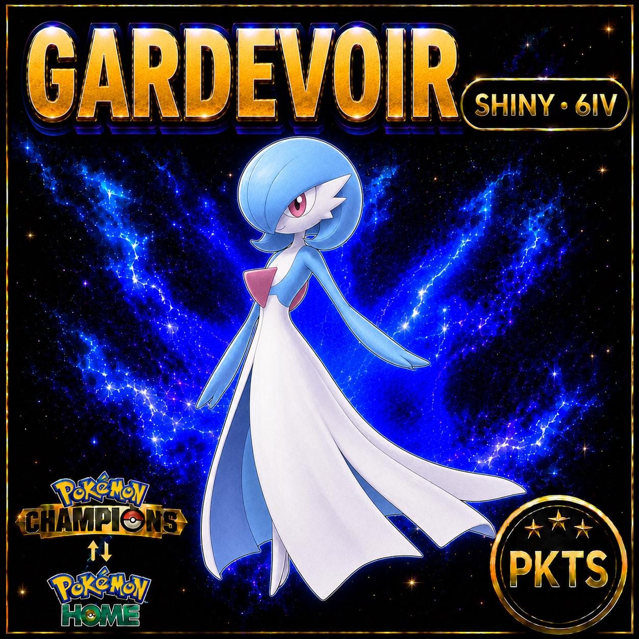 Shiny Gardevoir Pokémon Champions 6IV Competitive Battle Ready
