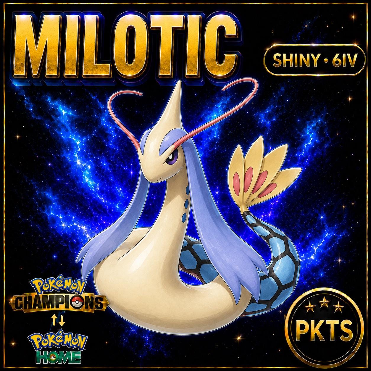 Shiny Milotic Pokémon Champions 6IV Competitive Battle Ready