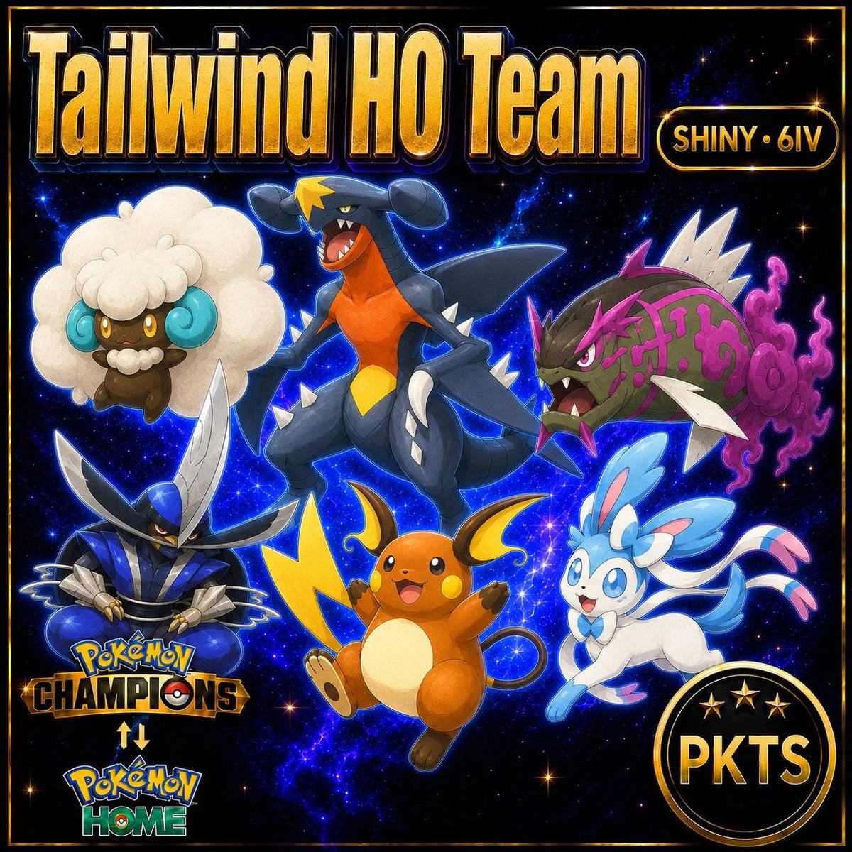 Shiny Tailwind HO Team Pokémon Champions 6IV Competitive Battle Ready
