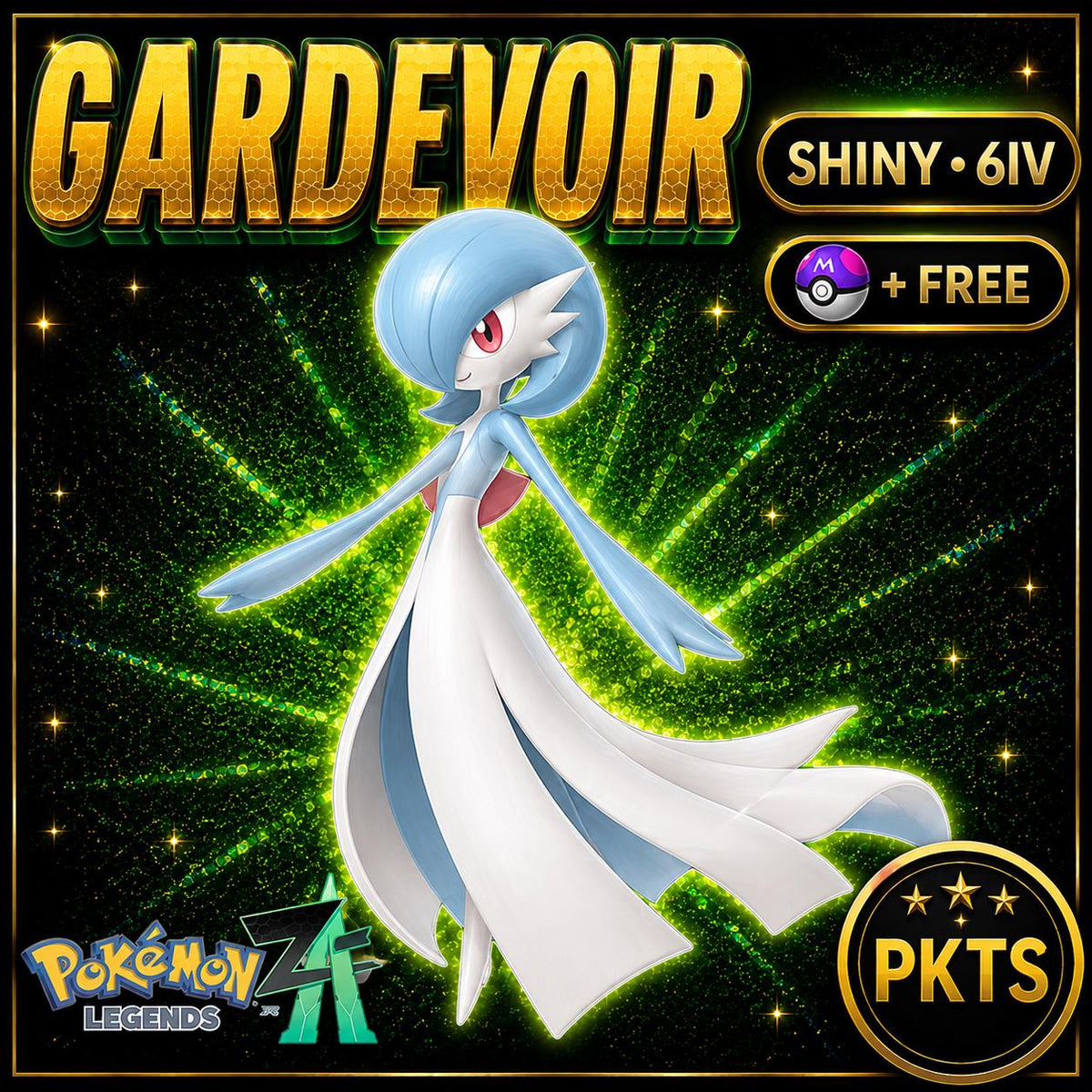 Shiny GARDEVOIR Pokémon Legends ZA 6IV Competitive Battle Ready