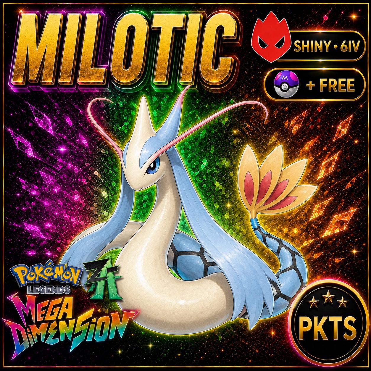 Alpha Milotic Shiny 6IV Pokemon Legends ZA Mega Dimension DLC Pokemon Legends Za Mega Dimension DLC 6IV Competitive Battle Ready