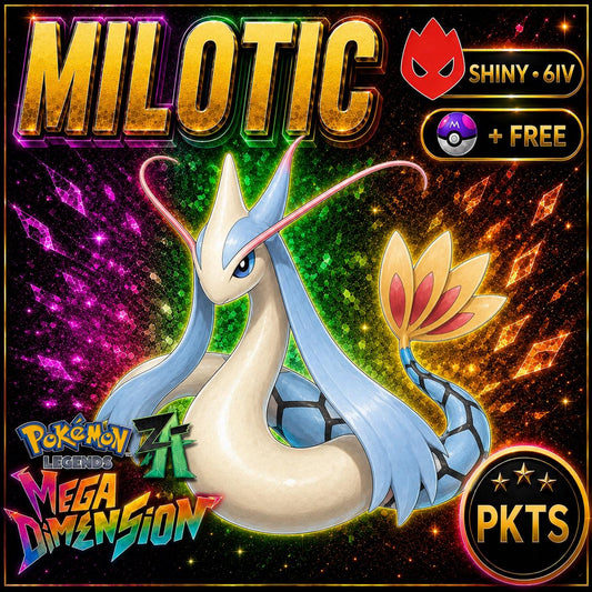 Alpha Milotic Shiny 6IV Pokemon Legends ZA Mega Dimension DLC Pokemon Legends Za Mega Dimension DLC 6IV Competitive Battle Ready