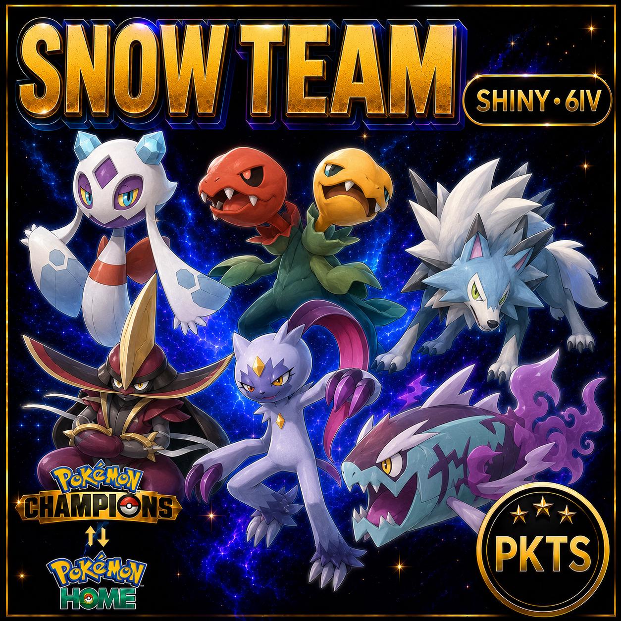 Shiny Snow Team Pokémon Champions 6IV Competitive Battle Ready