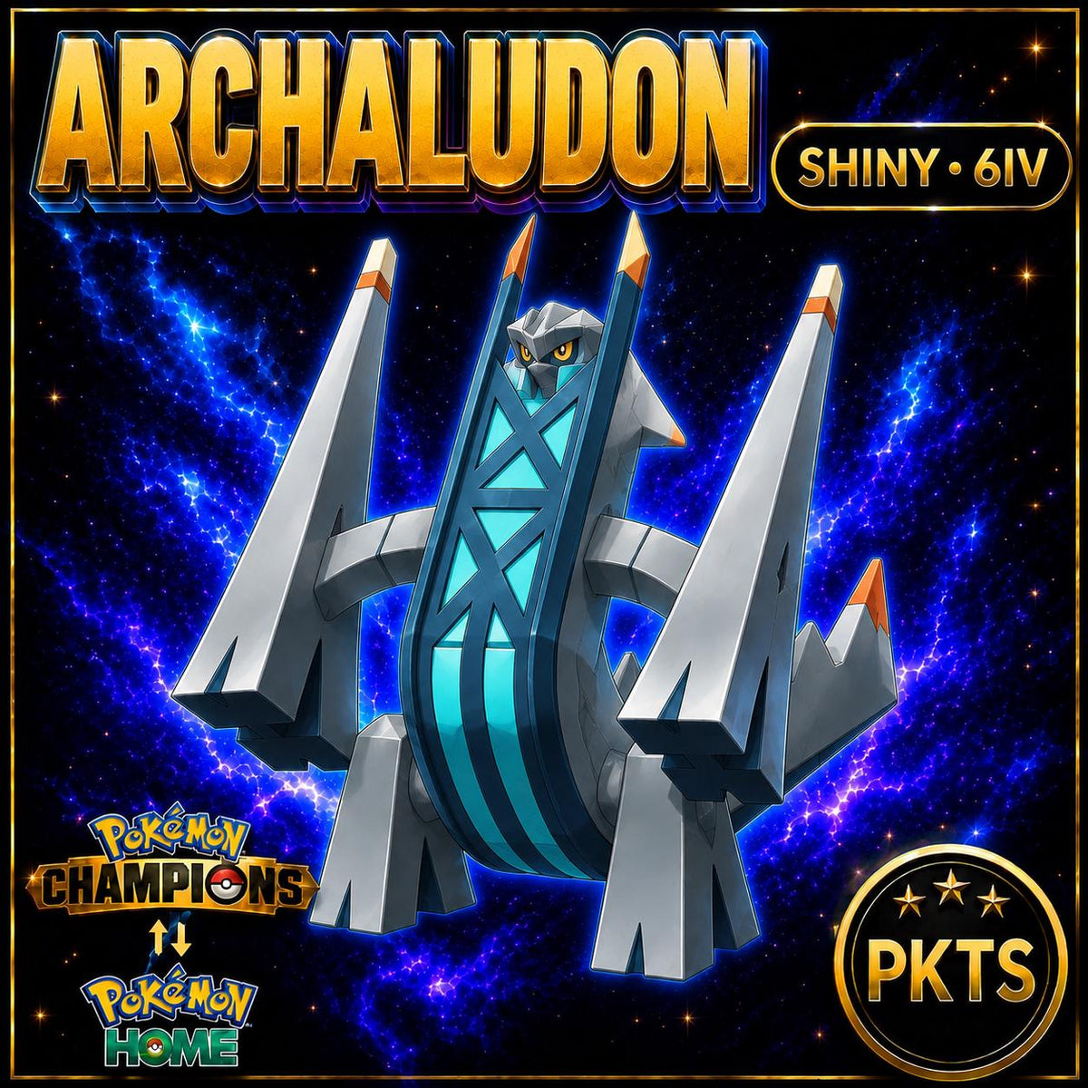 Shiny Archaludon Pokémon Champions 6IV Competitive Battle Ready