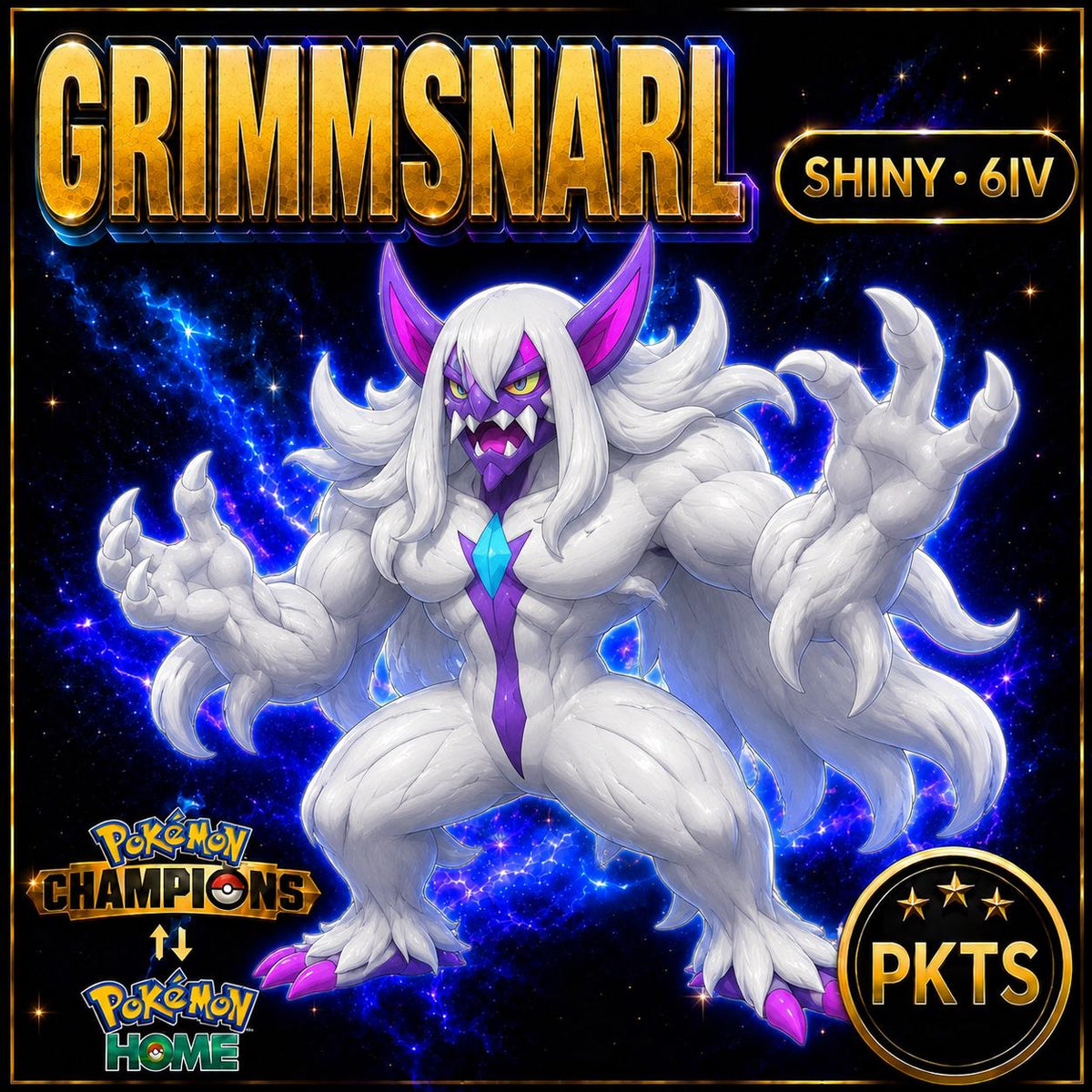 Shiny Grimmsnarl Pokémon Champions 6IV Competitive Battle Ready
