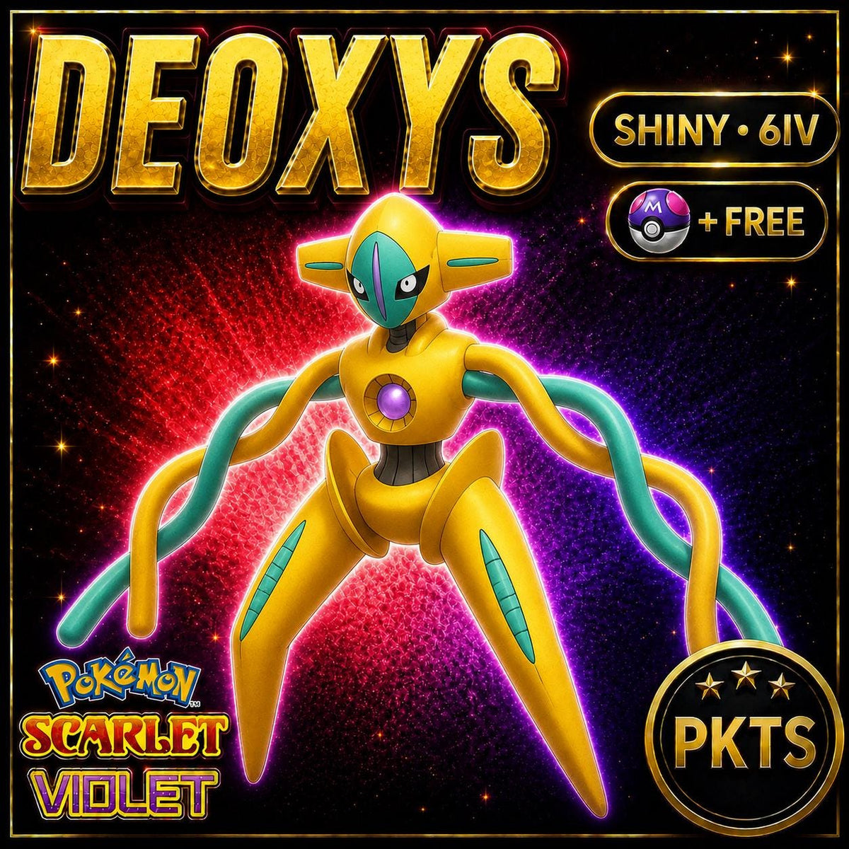 Shiny DEOXYS Pokémon Scarlet and Violet 6IV Competitive Battle Ready