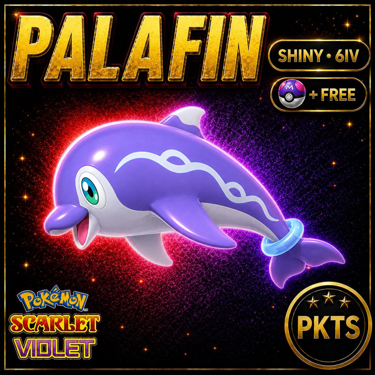 Shiny PALAFIN Pokémon Scarlet Violet 6IV Competitive Battle Ready
