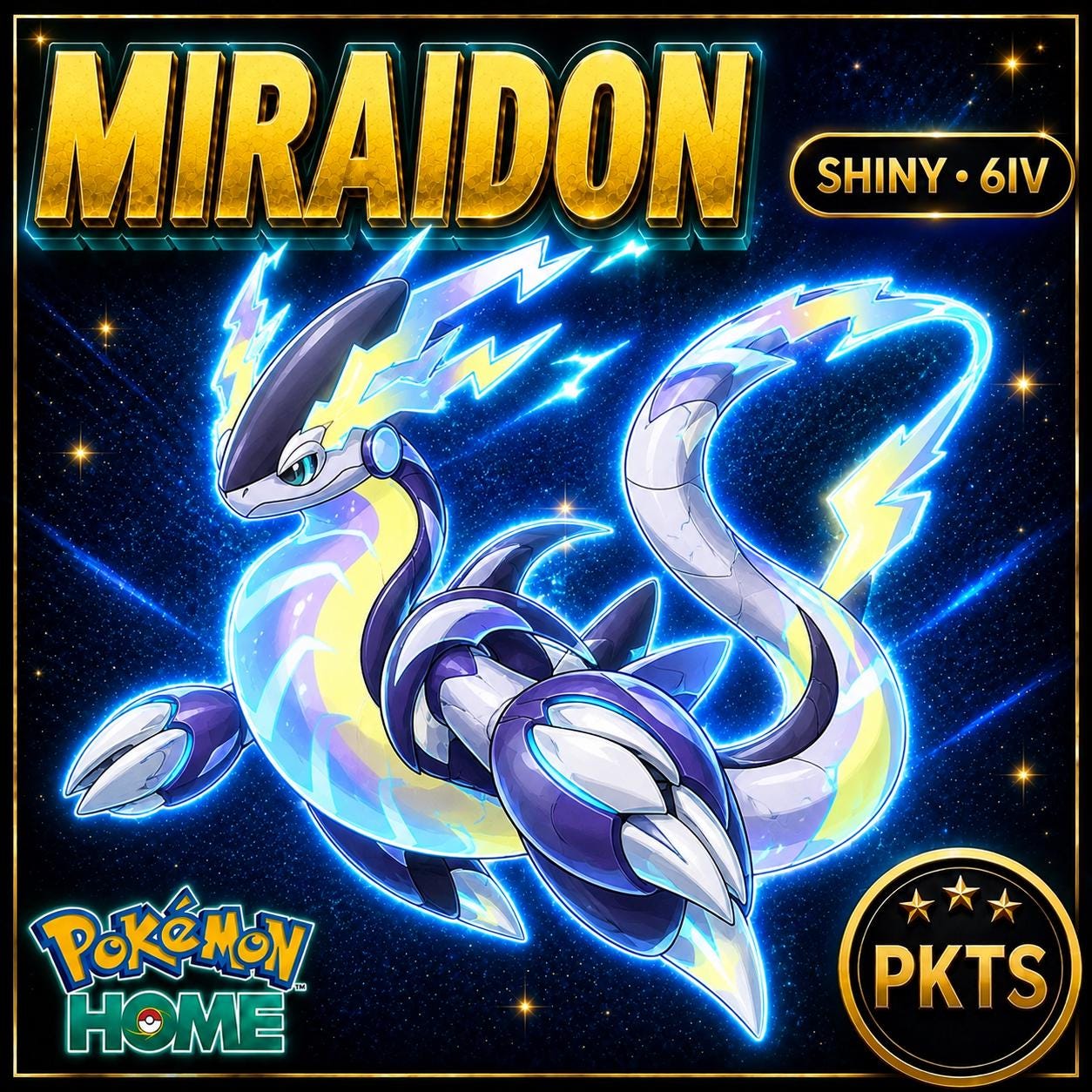 Shiny Miraidon Pokémon HOME 6IV Competitive Battle Ready