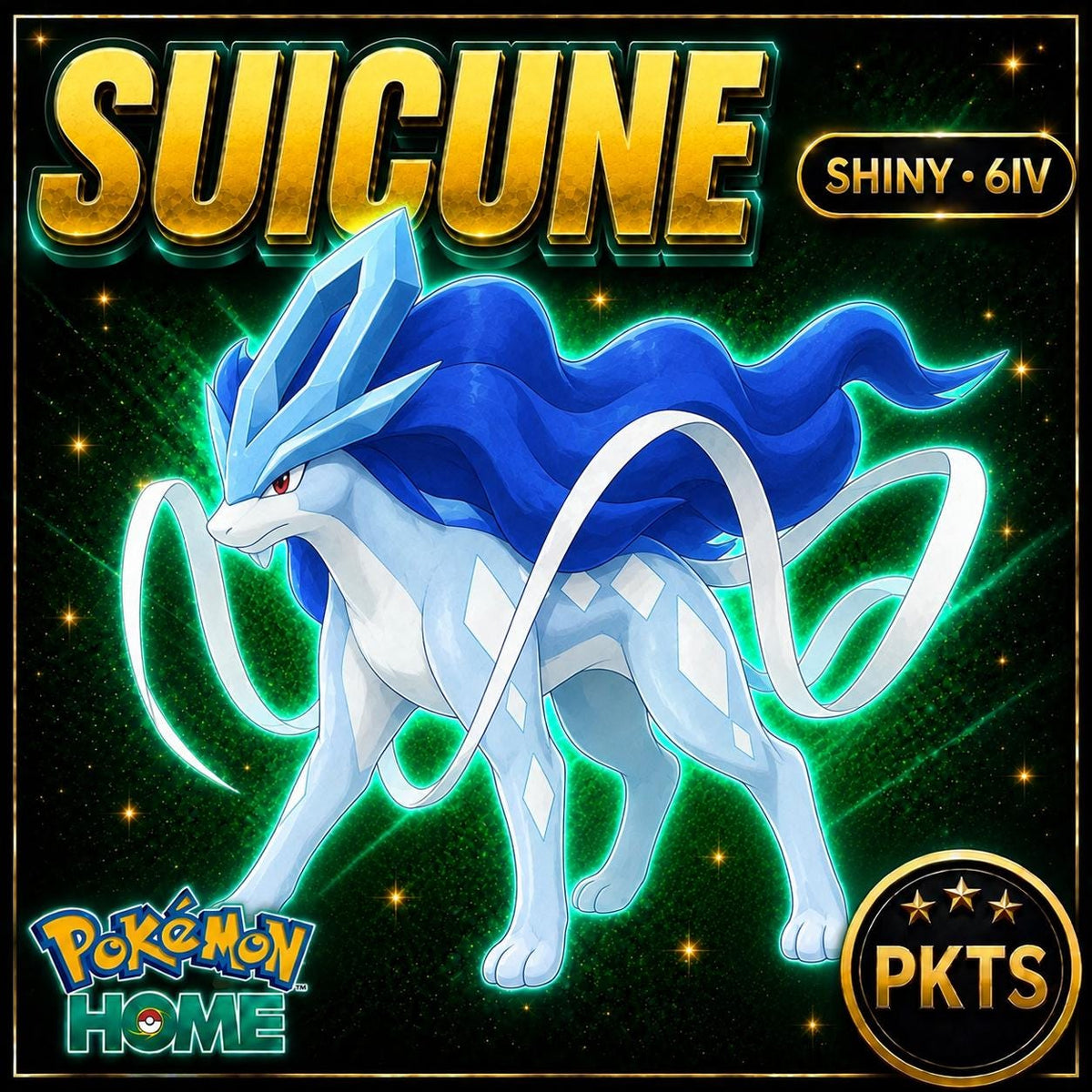 Shiny Suicune Pokémon HOME 6IV Competitive Battle Ready