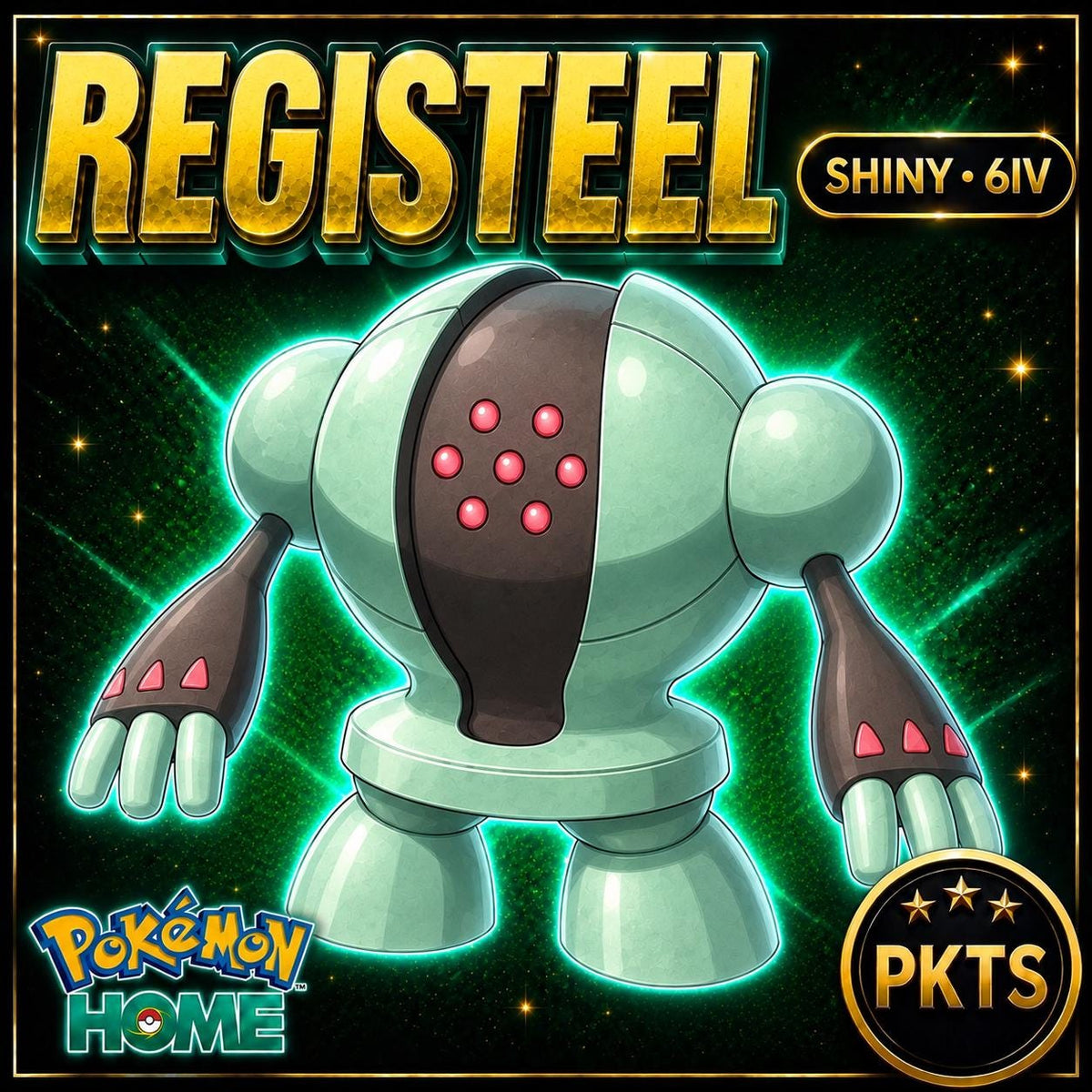 Shiny Registeel Pokémon HOME 6IV Competitive Battle Ready