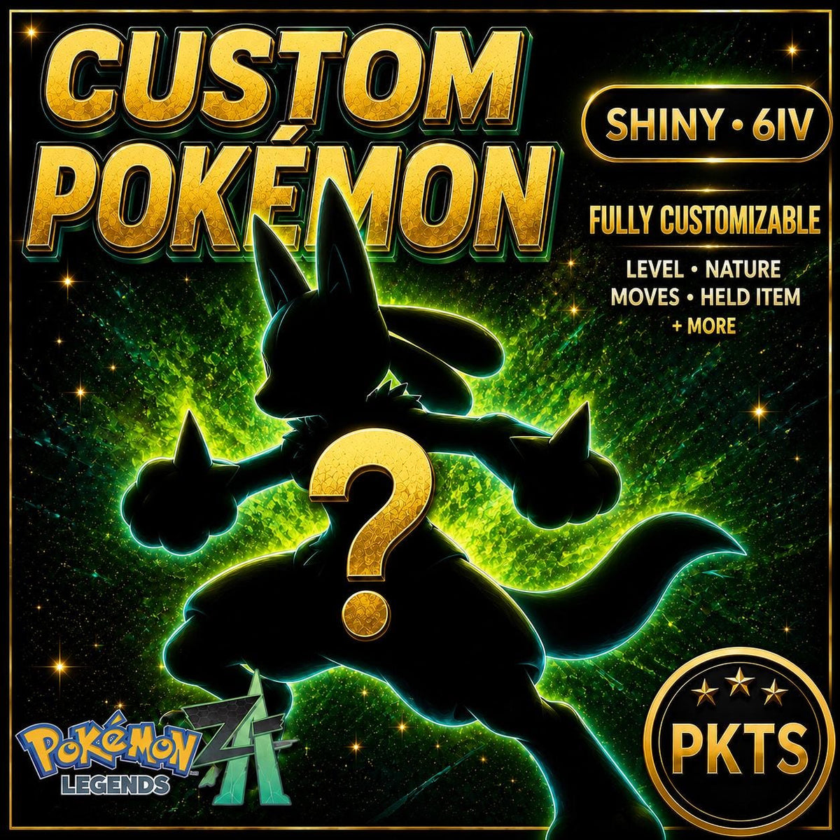 CUSTOM SHINY POKEMON Mega Dimension Dlc Legend Za Alpha Any Species Battle Ready 6iv Custom Ot