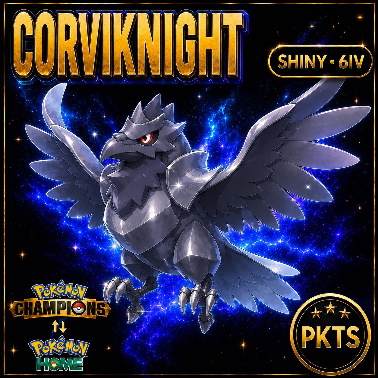 Shiny Corviknight Pokémon Champions 6IV Competitive Battle Ready