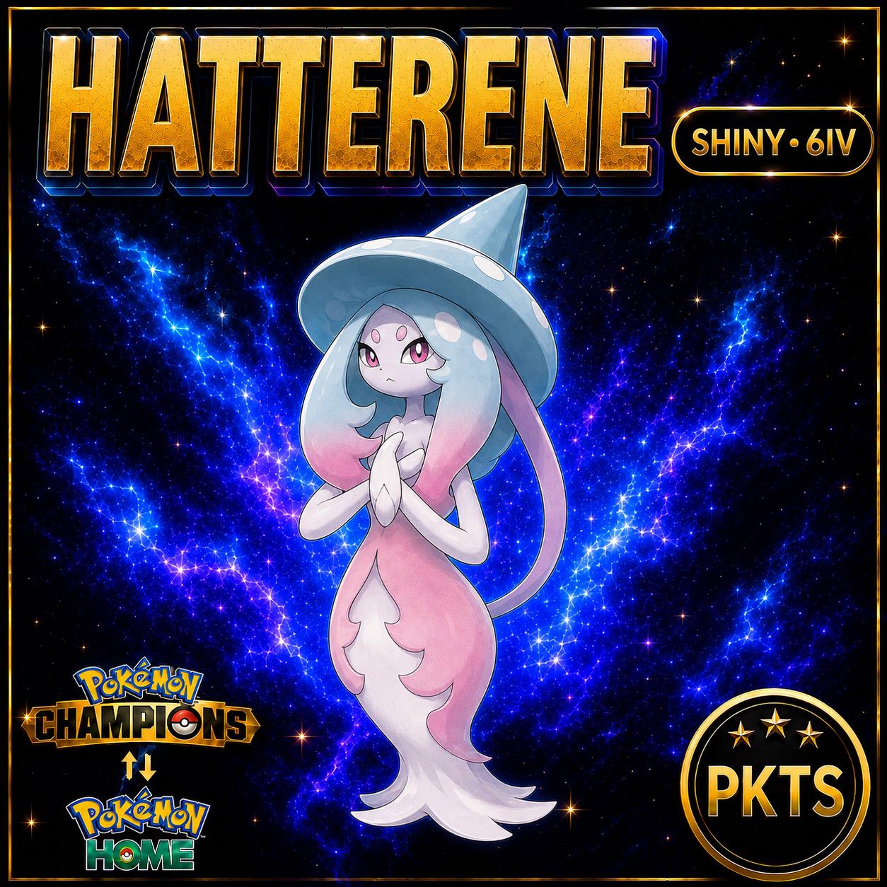 Shiny Hatterene Pokémon Champions 6IV Competitive Battle Ready