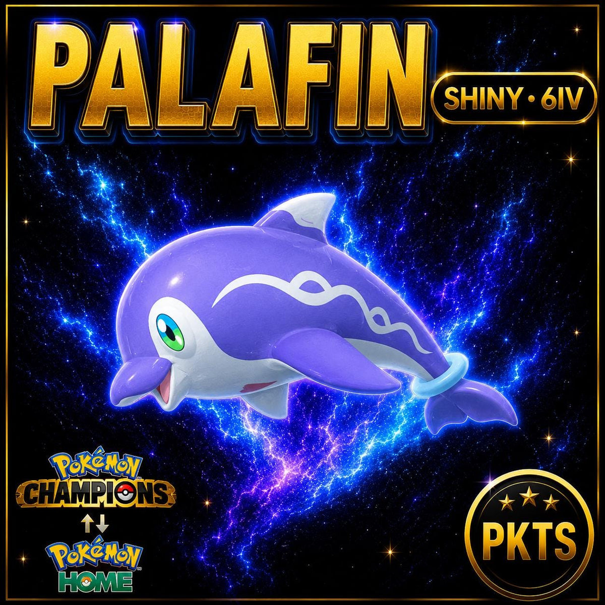Shiny Palafin Pokémon Champions 6IV Competitive Battle Ready