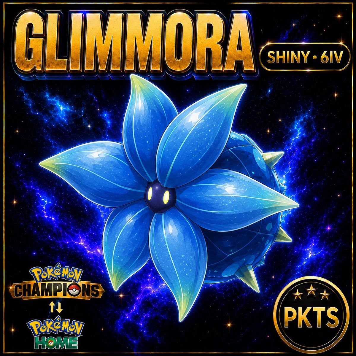 Shiny Glimmora Pokémon Champions 6IV Competitive Battle Ready