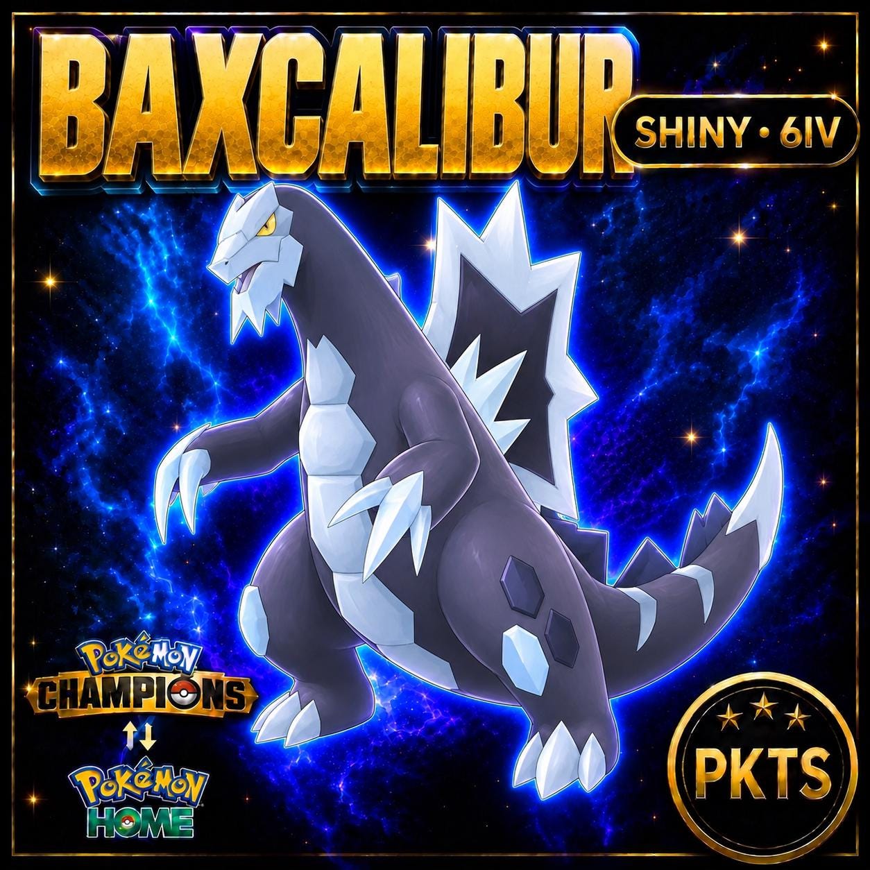 Shiny Baxcalibur Pokémon Champions 6IV Competitive Battle Ready