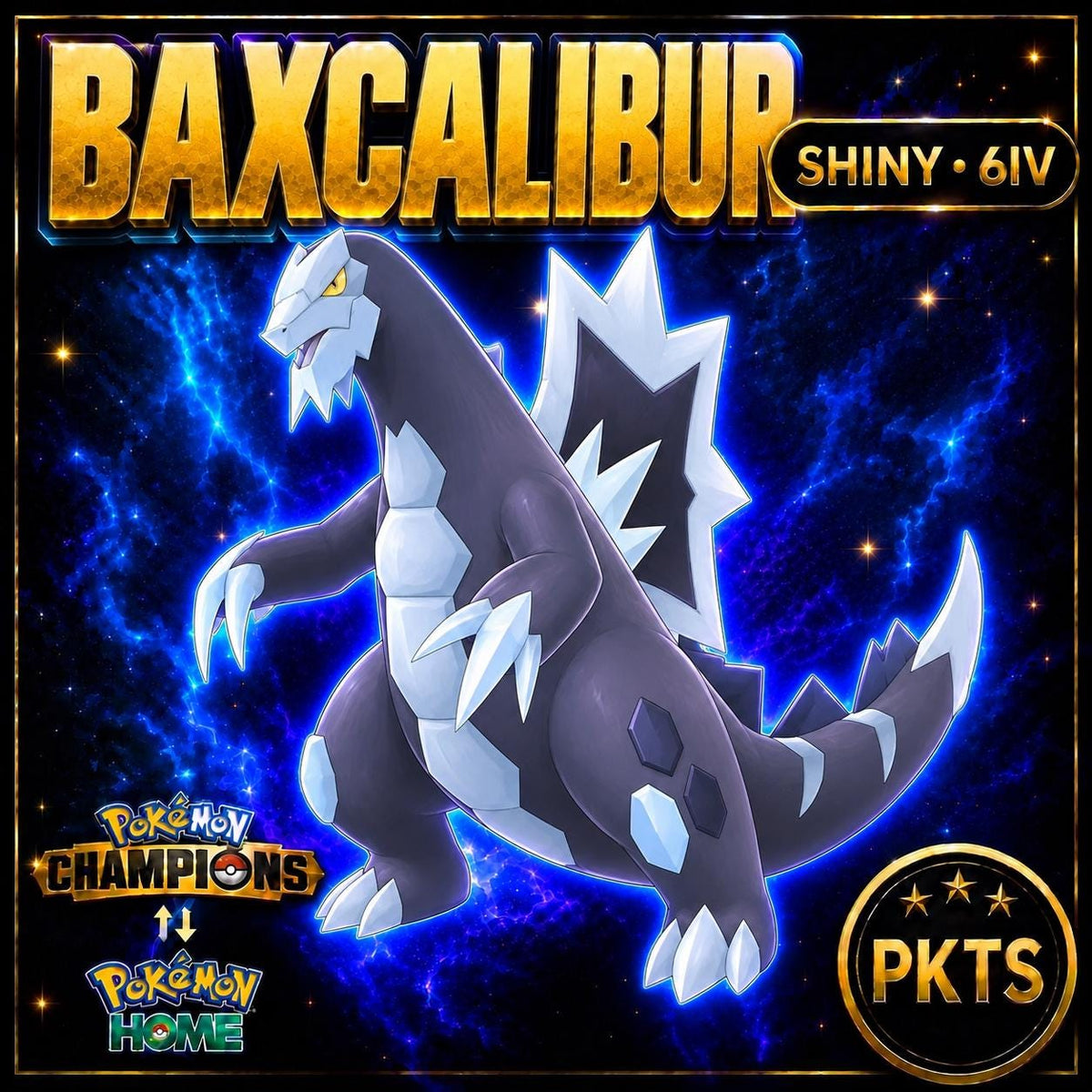 Shiny Baxcalibur Pokémon Champions 6IV Competitive Battle Ready