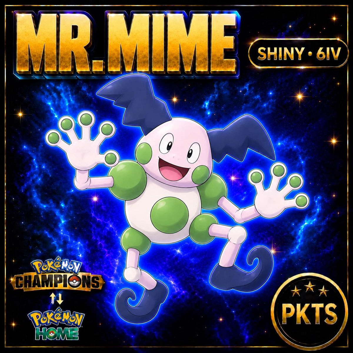Shiny Mr. Mime Pokémon Champions 6IV Competitive Battle Ready
