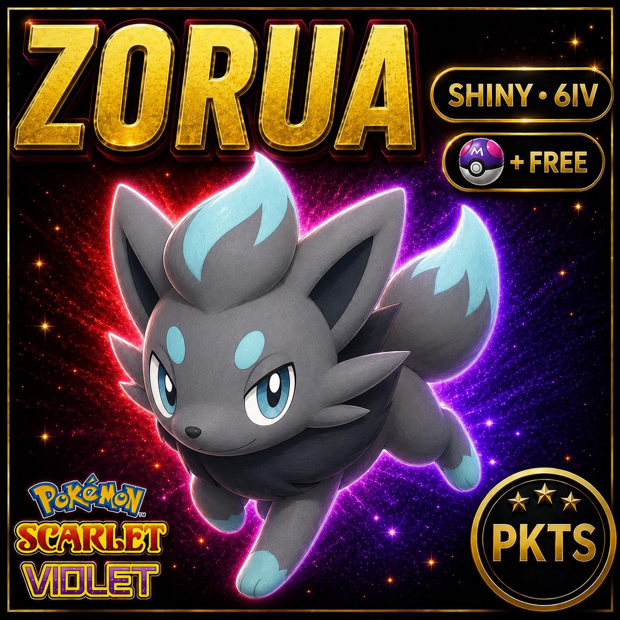 Shiny ZORUA Pokémon Scarlet Violet 6IV Competitive Battle Ready