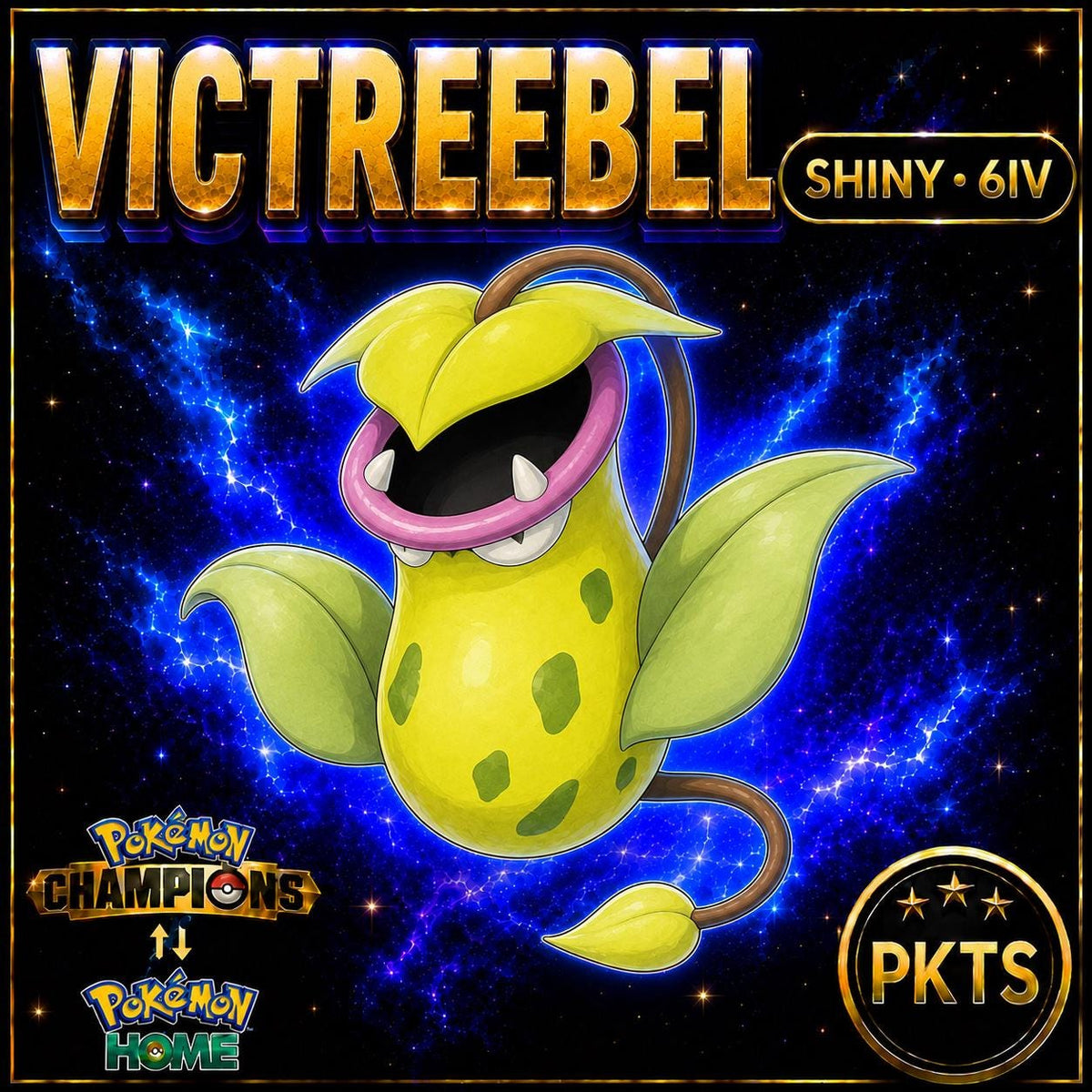 Shiny Victreebel Pokémon Champions 6IV Competitive Battle Ready