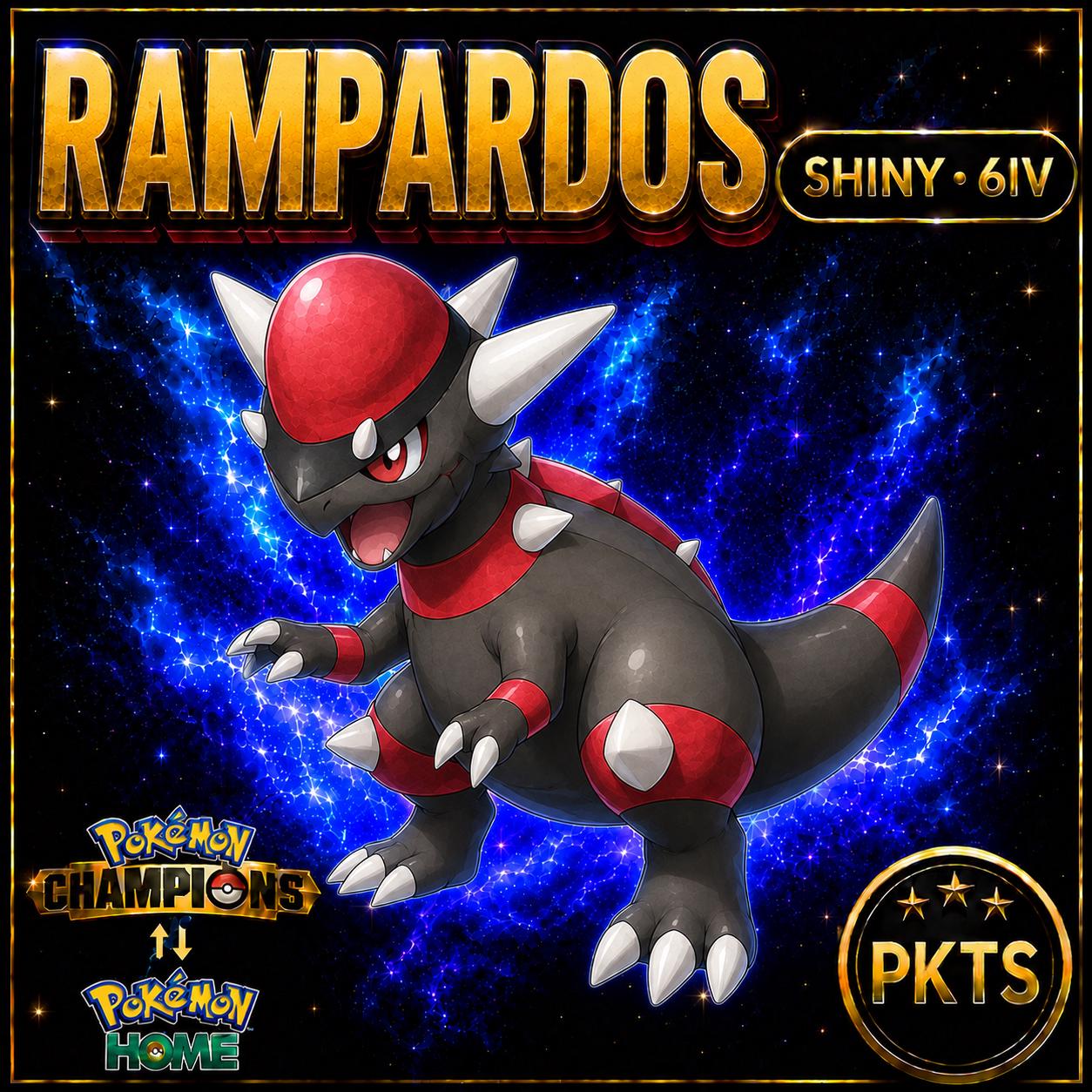 Shiny Rampardos Pokémon Champions 6IV Competitive Battle Ready