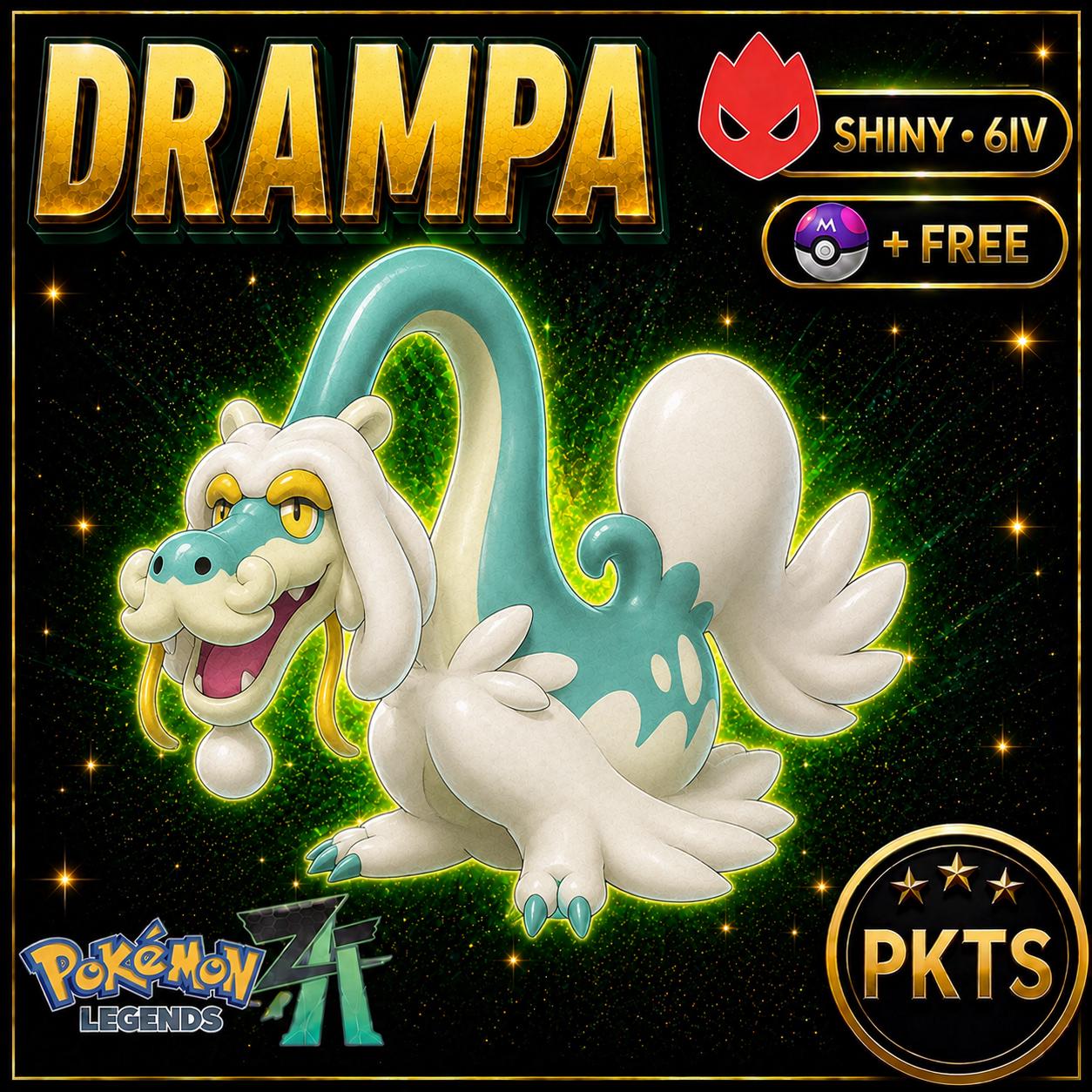Shiny Alpha Drampa Pokémon Legends ZA 6IV Competitive Battle Ready
