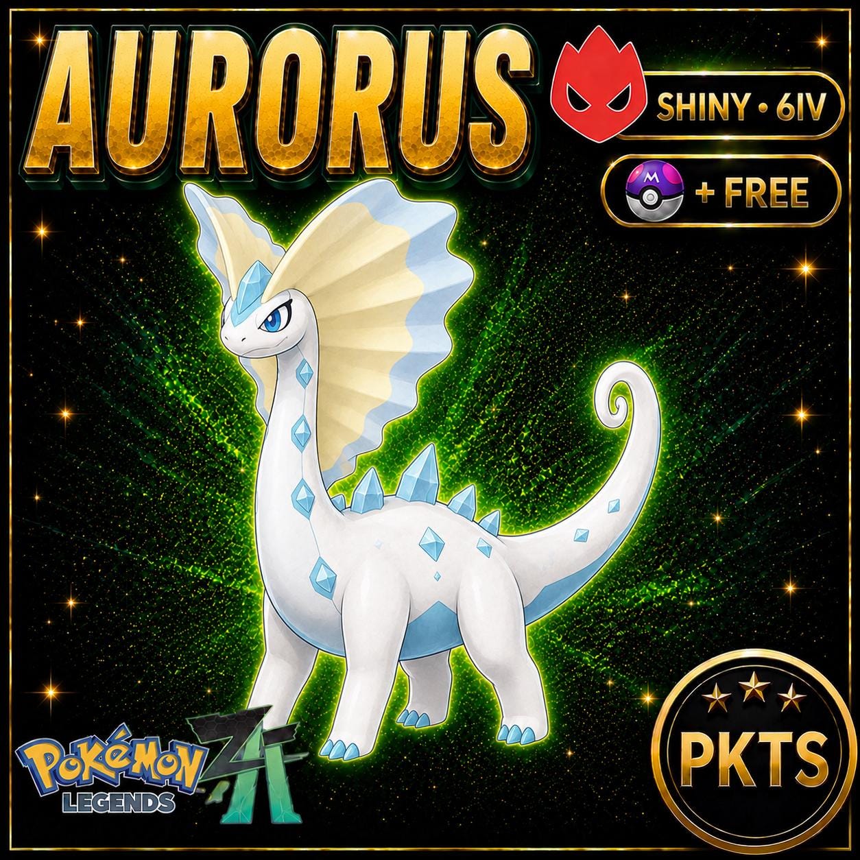 Shiny Alpha Aurorus Pokémon Legends ZA 6IV Competitive Battle Ready